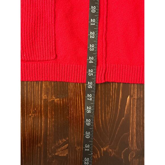 J JILL Fall/Winter Red Sweater 3/4 Sleeve w/ Pockets Business Casual Holiday L - Picture 13 of 14